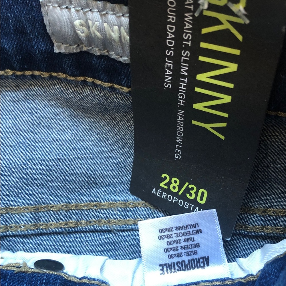 Aeropostale Men's Dark Blue Slim Jeans - Picture 3 of 5